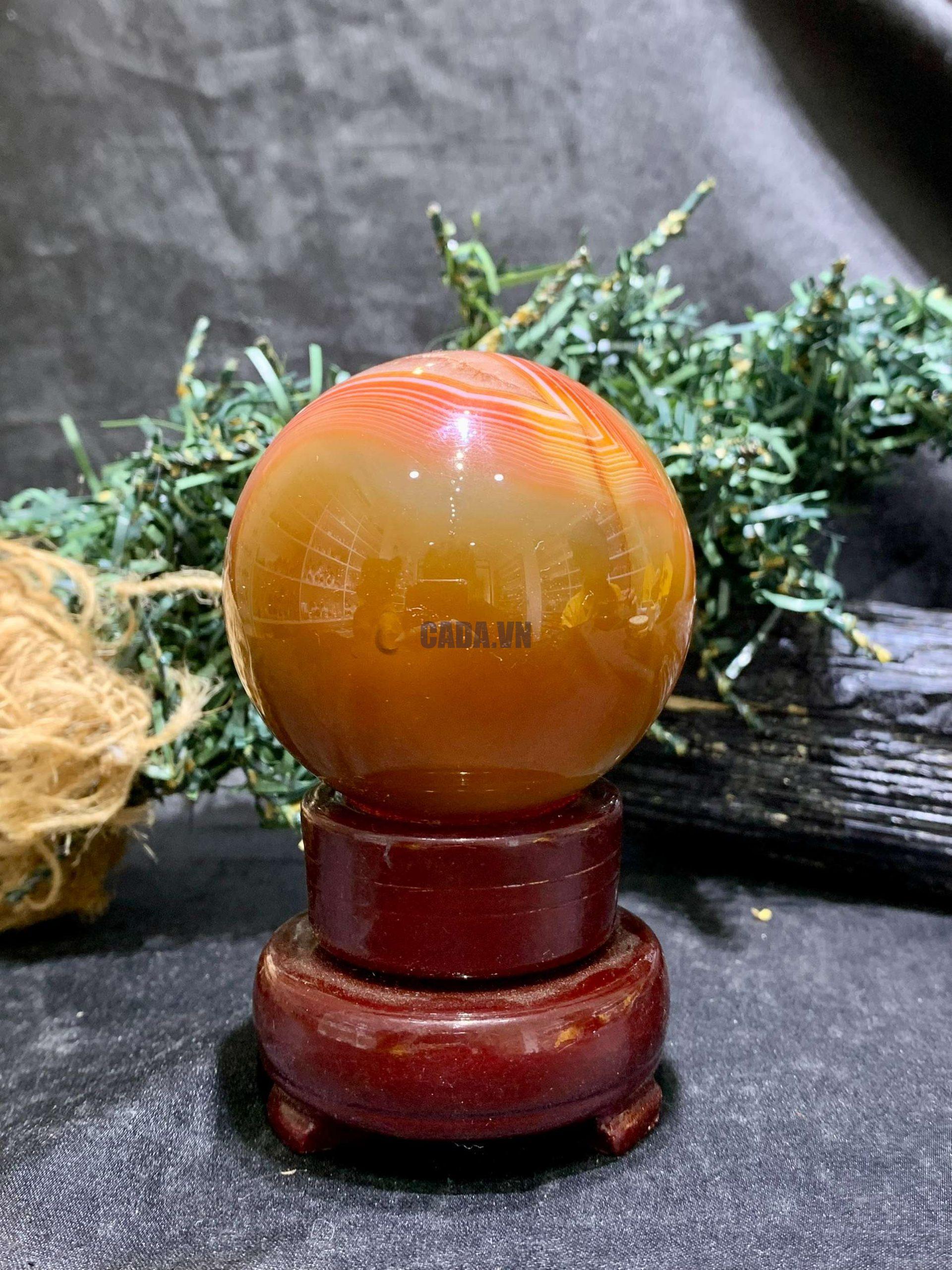 Bi cầu Carnelian (BC10), KL: 292gram – ĐK: 6cm | CADA DECOR
