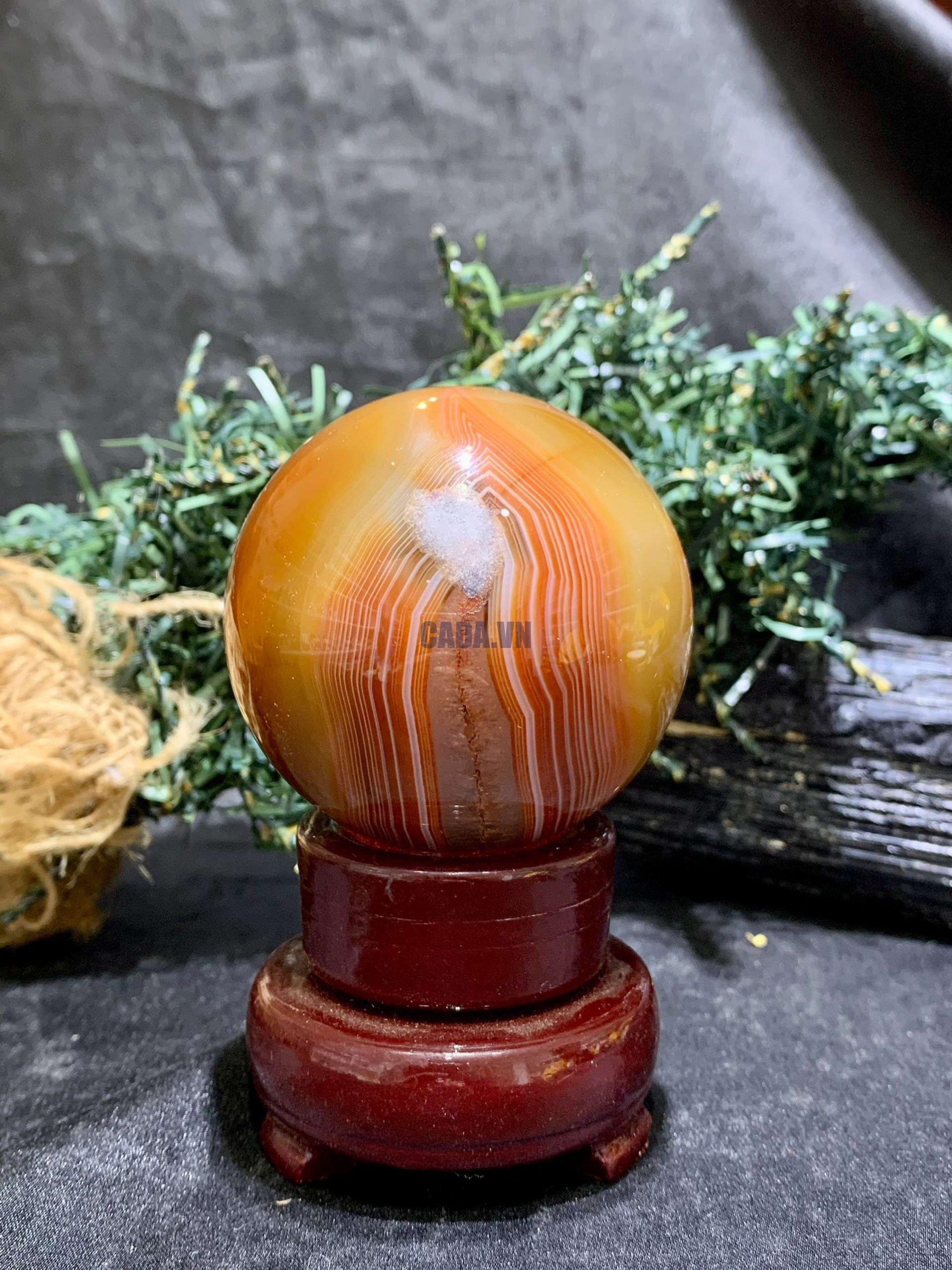 Bi cầu Carnelian (BC10), KL: 292gram – ĐK: 6cm | CADA DECOR