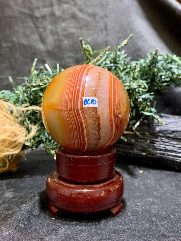 Bi cầu Carnelian (BC10), KL: 292gram – ĐK: 6cm | CADA DECOR