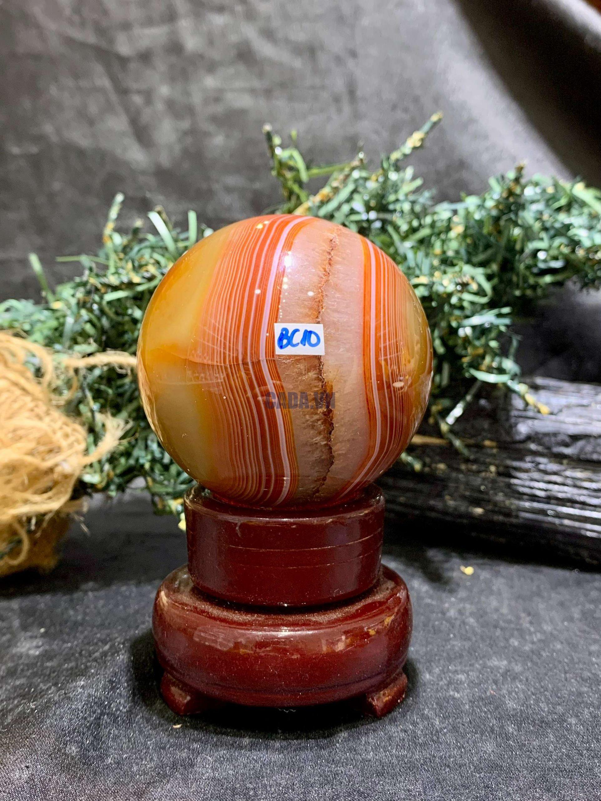 Bi cầu Carnelian (BC10), KL: 292gram – ĐK: 6cm | CADA DECOR