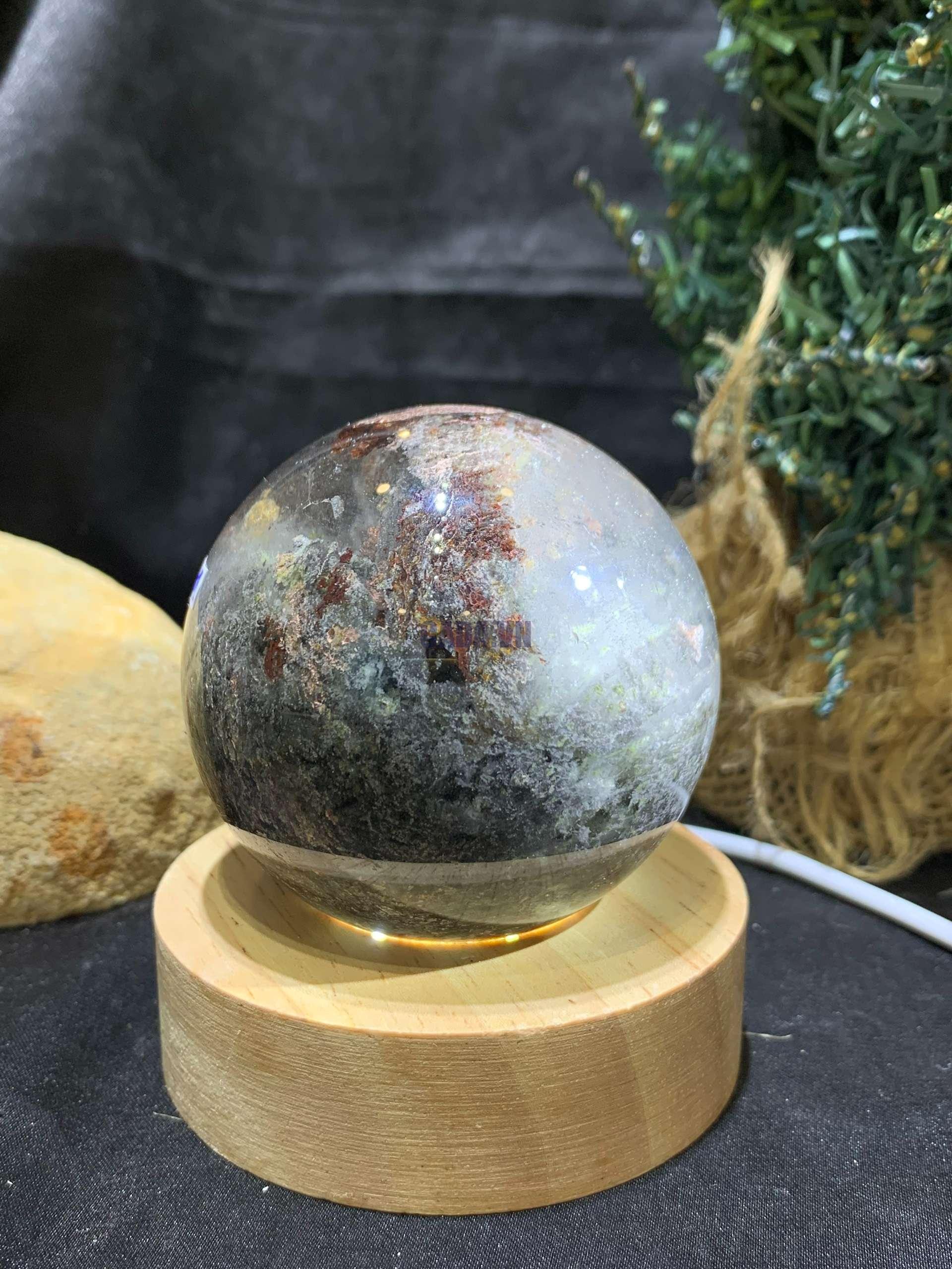 Bi cầu Thạch anh Ưu Linh – Garden Quartz (CG09), ĐK: 6cm – KL: 314gram | CADA DECOR