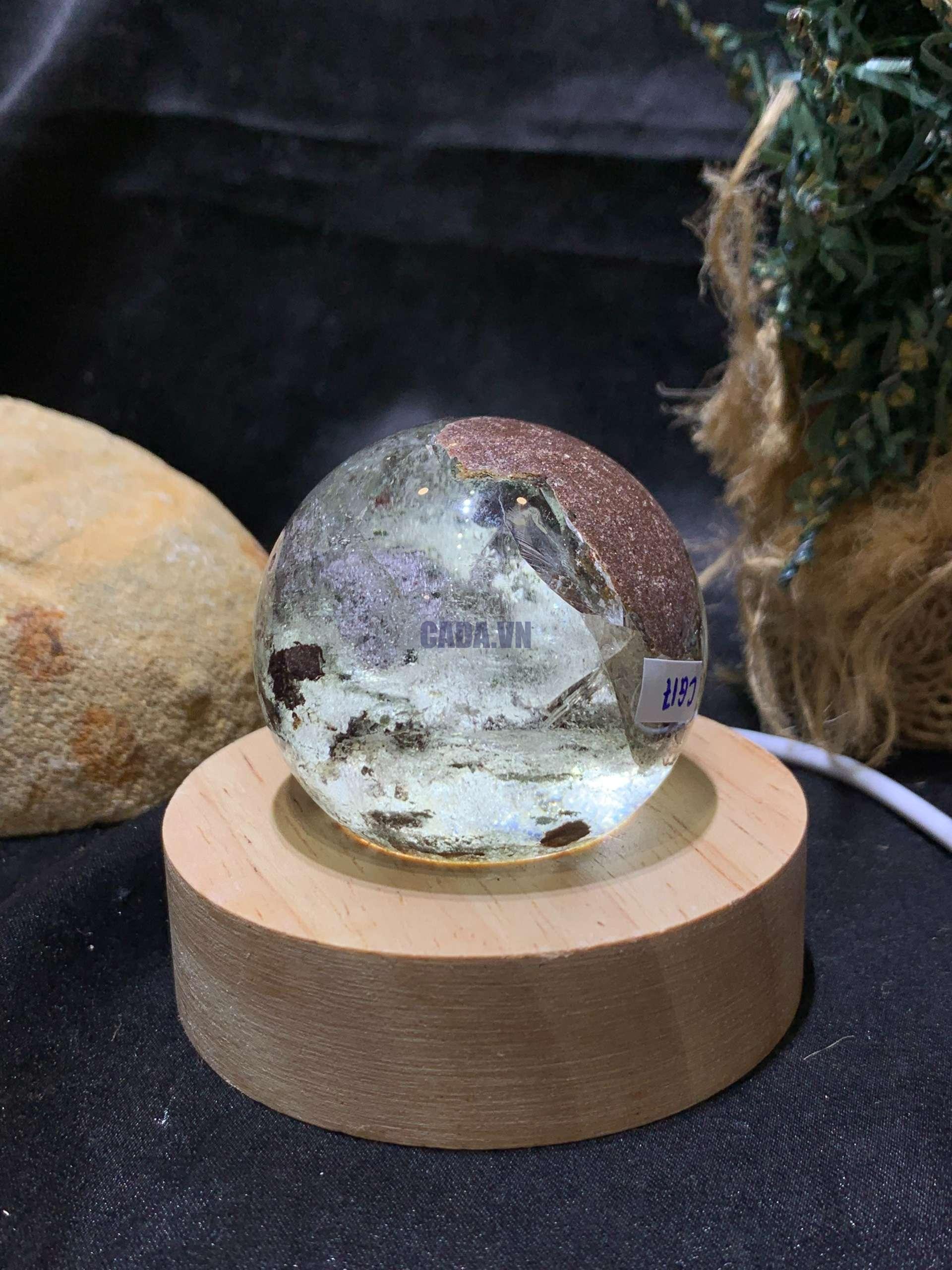 Bi cầu Thạch anh Ưu Linh – Garden Quartz (CG17), ĐK: 4,8cm – KL: 146gram | CADA DECOR