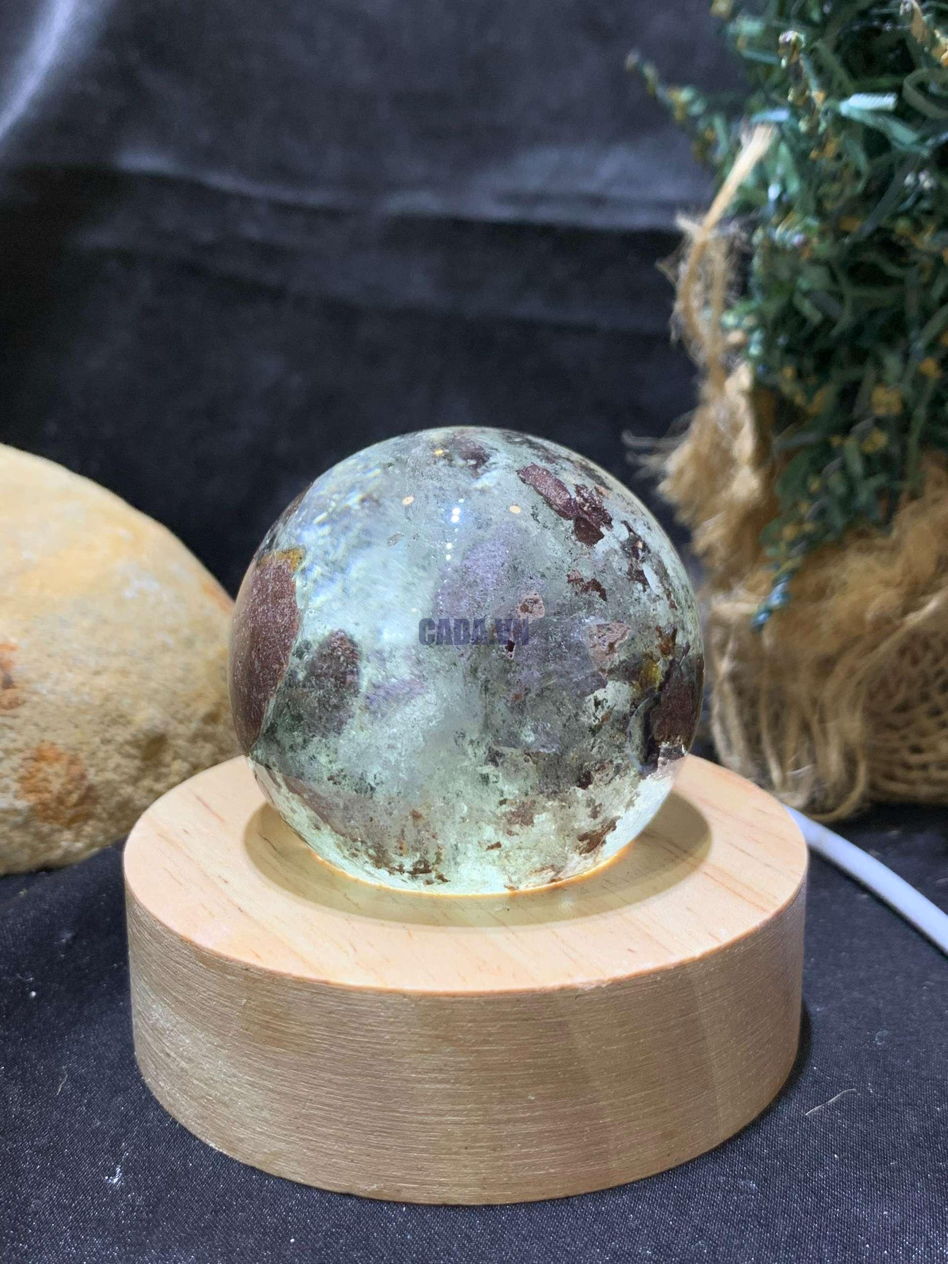 Bi cầu Thạch anh Ưu Linh – Garden Quartz (CG17), ĐK: 4,8cm – KL: 146gram | CADA DECOR