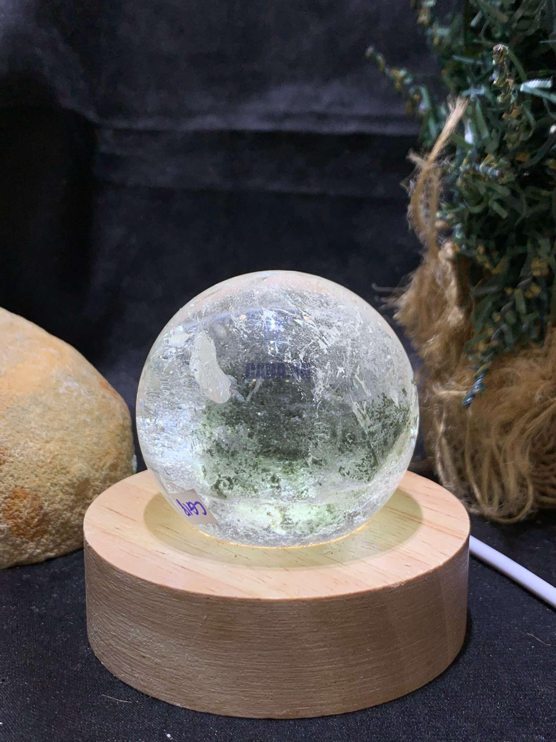 Bi cầu Thạch anh Ưu Linh – Garden Quartz (CG18), ĐK: 5cm – KL: 176gram | CADA DECOR
