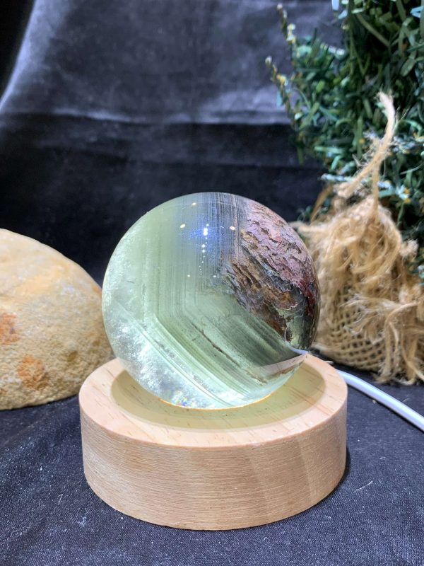 Bi cầu Thạch anh Ưu Linh – Garden Quartz (CG20), ĐK: 5,5cm – KL: 240gram | CADA DECOR
