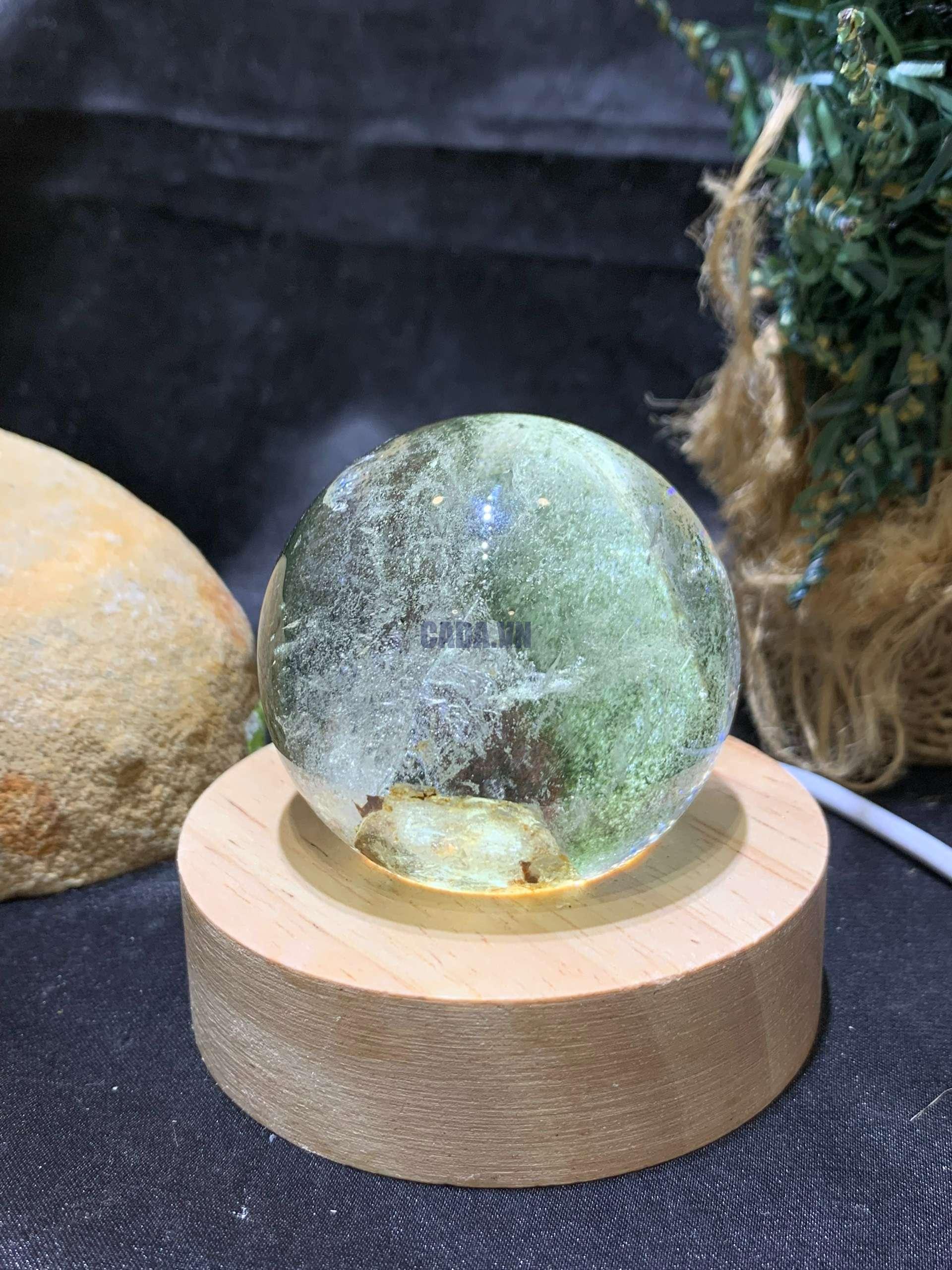 Bi cầu Thạch anh Ưu Linh – Garden Quartz (CG21), ĐK: 5cm – KL: 178gram | CADA DECOR
