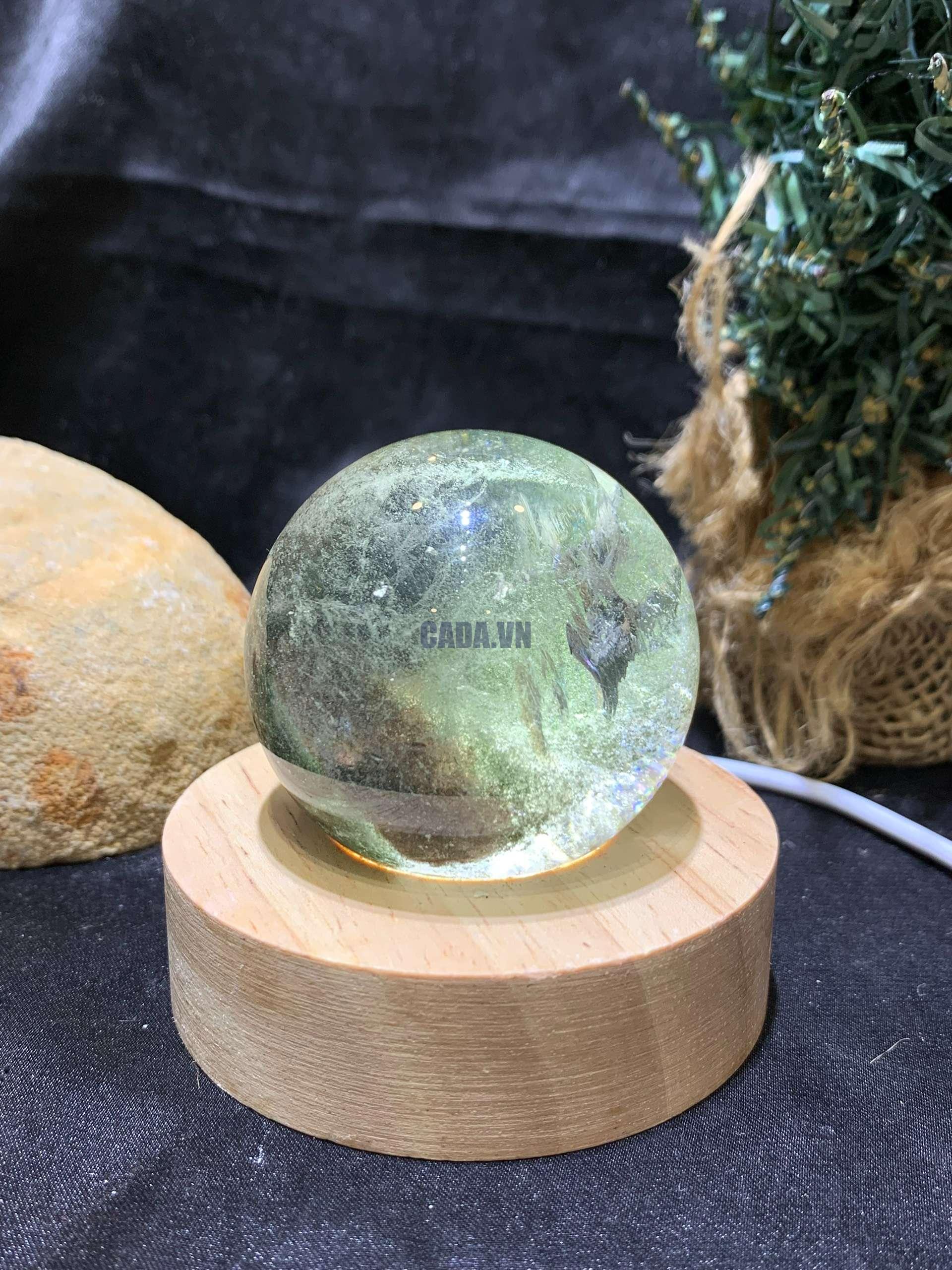 Bi cầu Thạch anh Ưu Linh – Garden Quartz (CG21), ĐK: 5cm – KL: 178gram | CADA DECOR