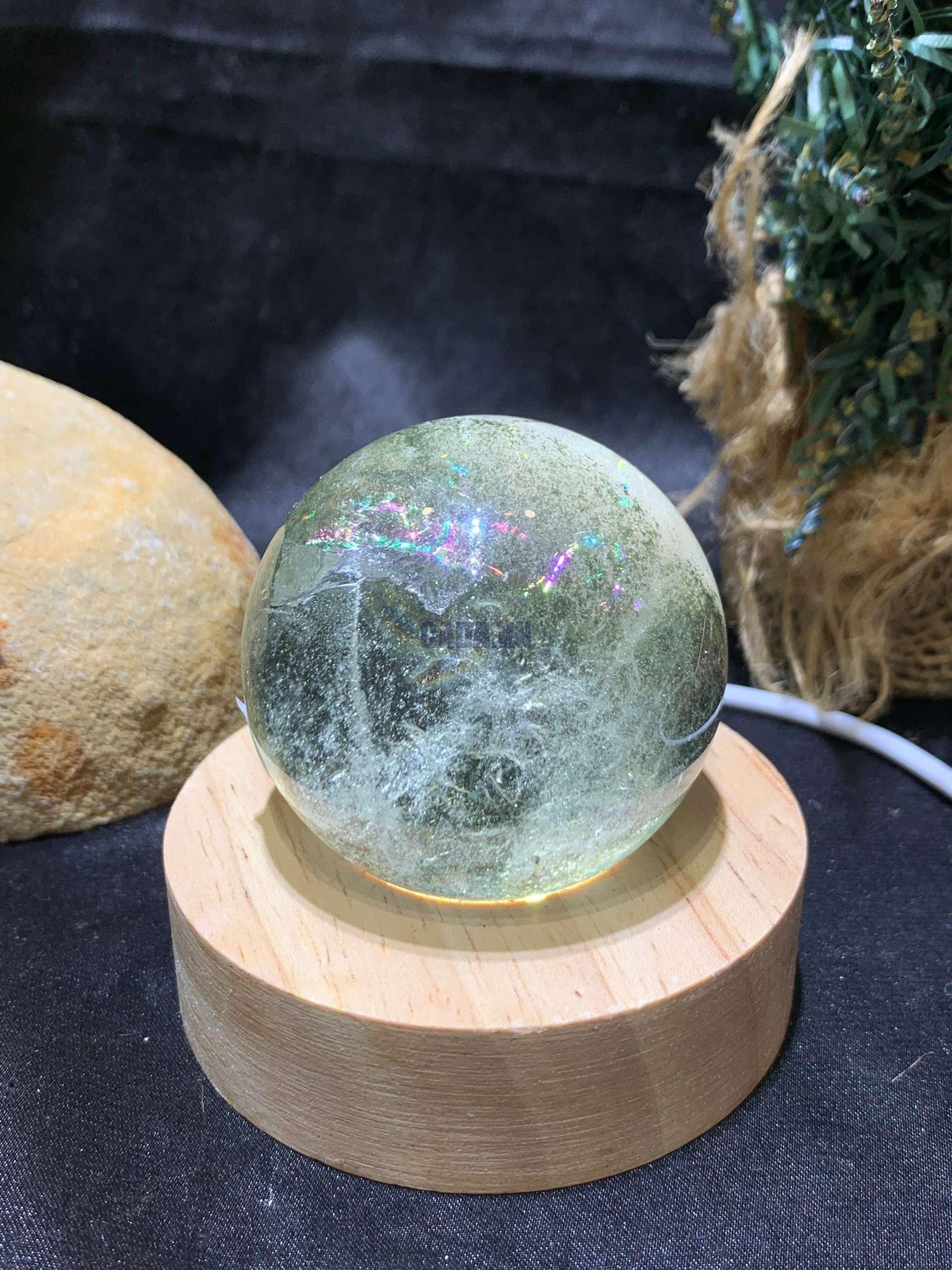 Bi cầu Thạch anh Ưu Linh – Garden Quartz (CG21), ĐK: 5cm – KL: 178gram | CADA DECOR