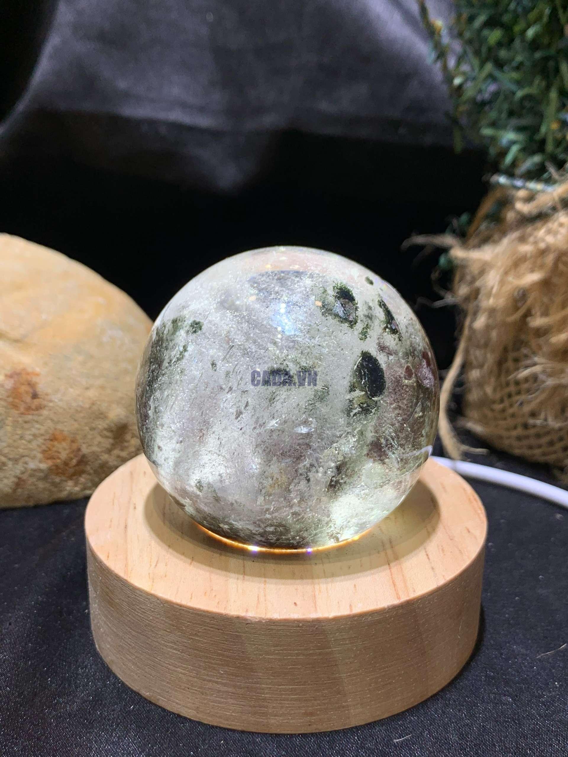 Bi cầu Thạch anh Ưu Linh – Garden Quartz (CG28), ĐK: 5cm – KL: 188gram | CADA DECOR