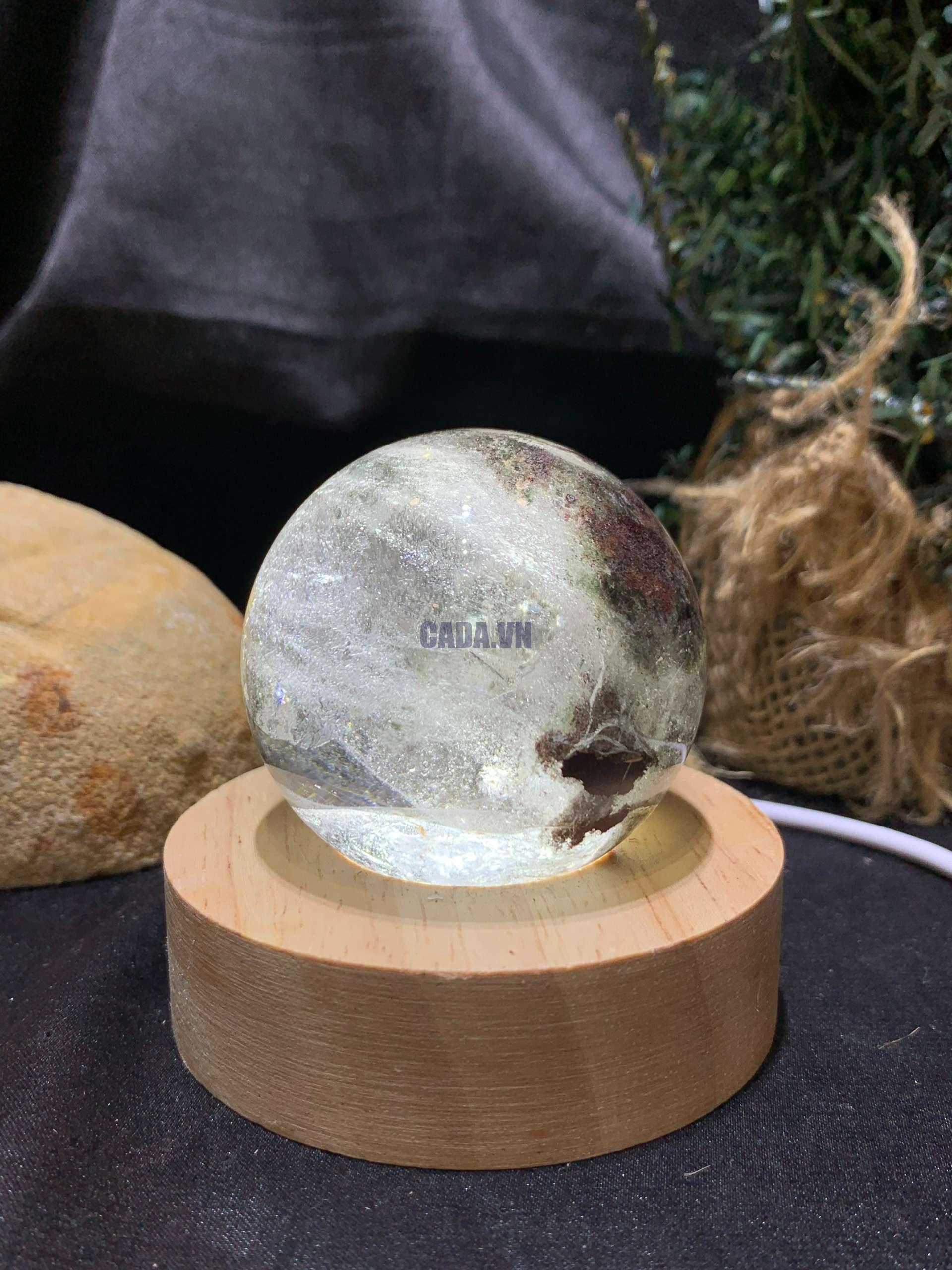 Bi cầu Thạch anh Ưu Linh – Garden Quartz (CG28), ĐK: 5cm – KL: 188gram | CADA DECOR