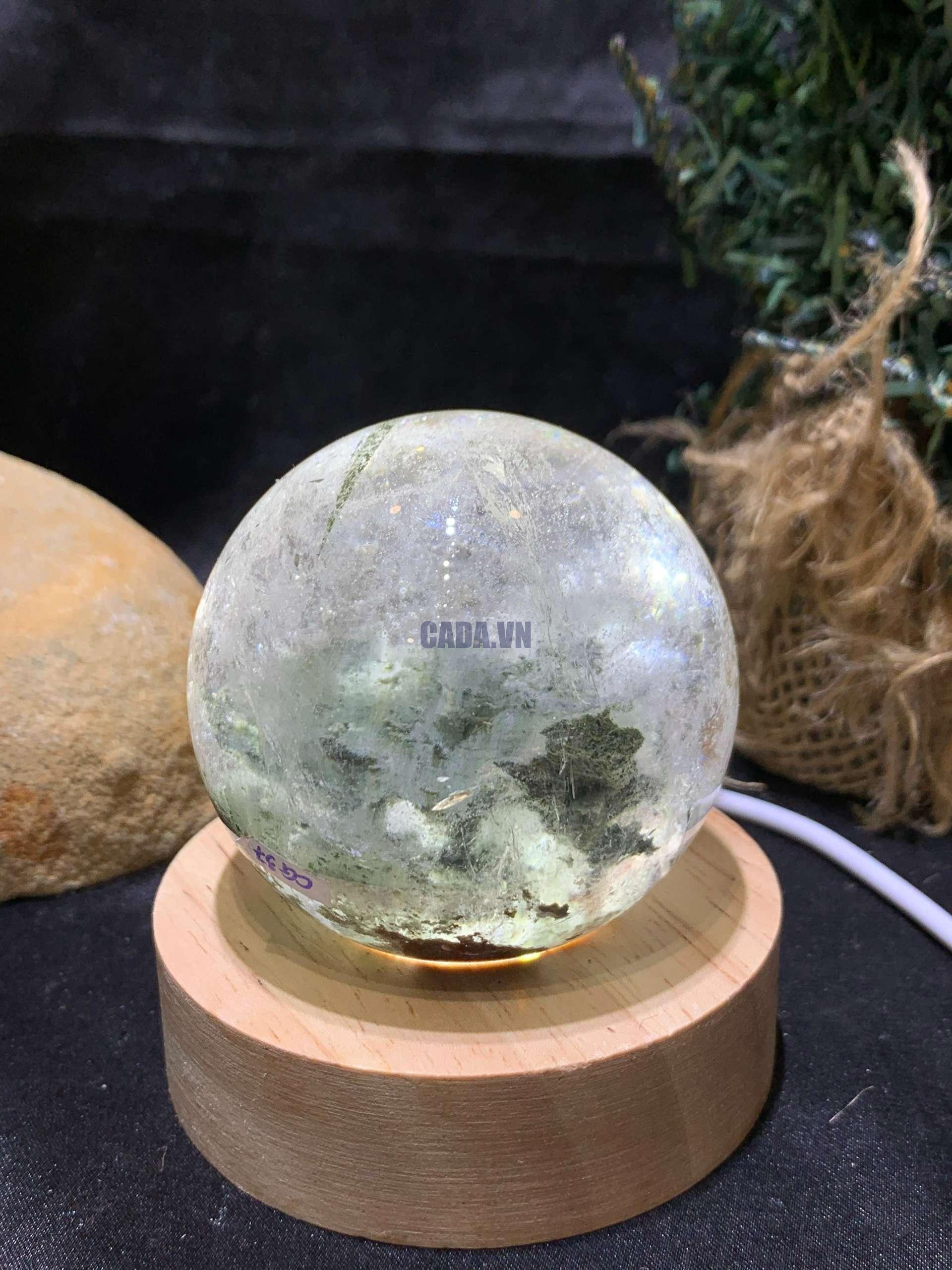 Bi cầu Thạch anh Ưu Linh – Garden Quartz (CG37), ĐK: 5,8cm – KL: 280gram | CADA DECOR