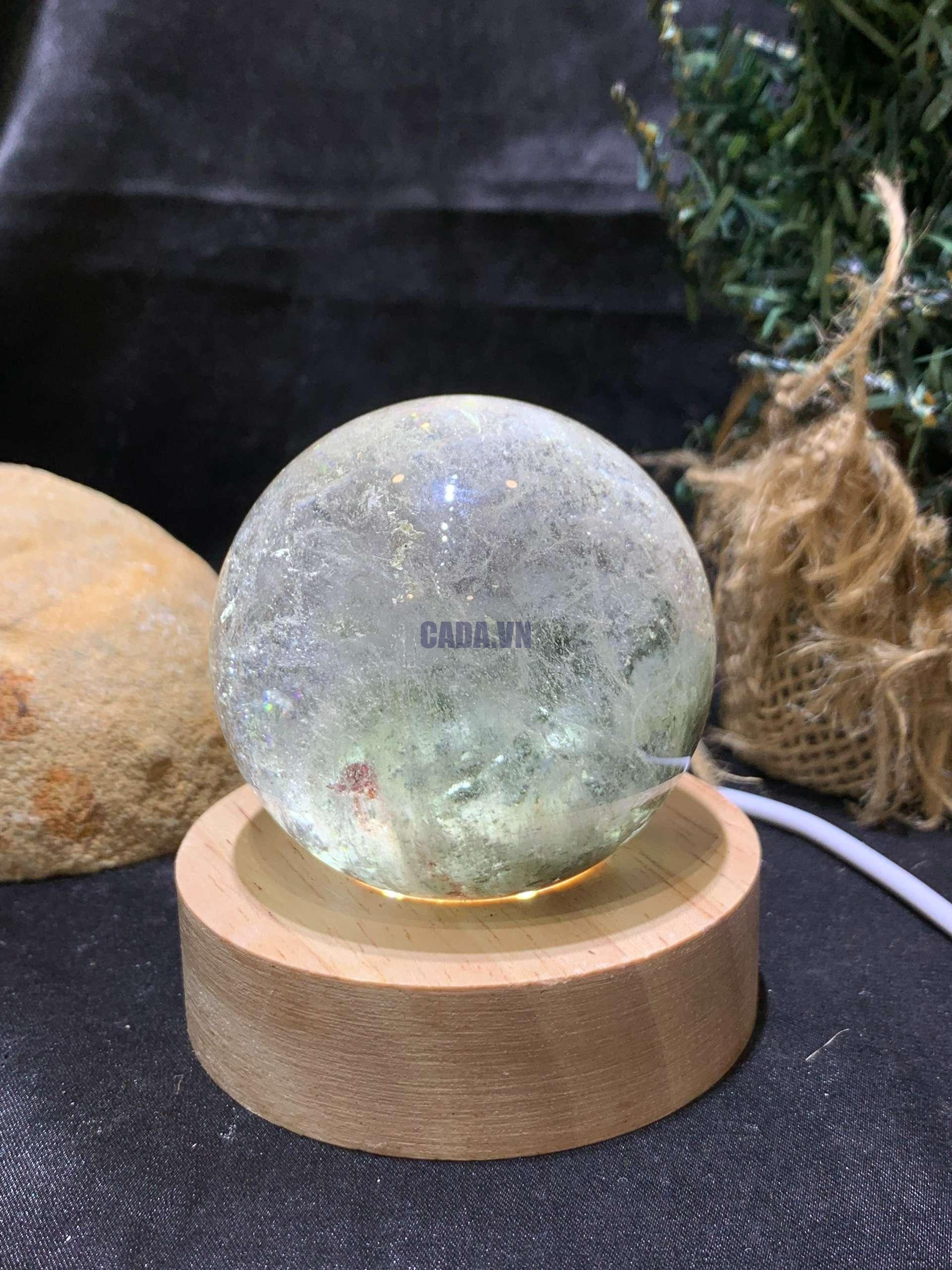 Bi cầu Thạch anh Ưu Linh – Garden Quartz (CG37), ĐK: 5,8cm – KL: 280gram | CADA DECOR