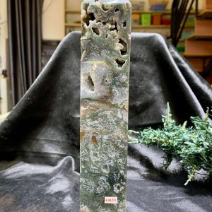 TRỤ MOSS AGATE (MA24), KT: 22*3,5CM, KL: 814GRAM| CADA DECOR