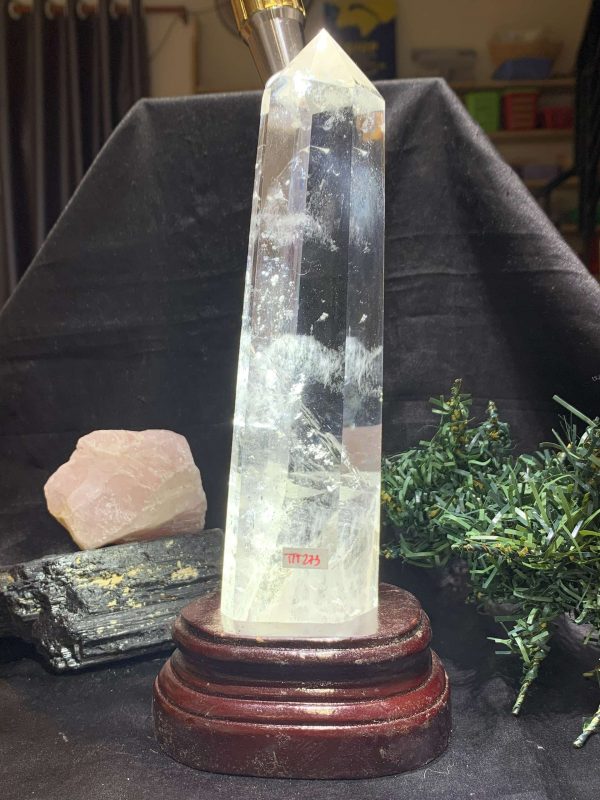 Trụ Thạch Anh Trắng – KT: 22*5CM, KL: 766Gram (TTT273) | CADA DECOR