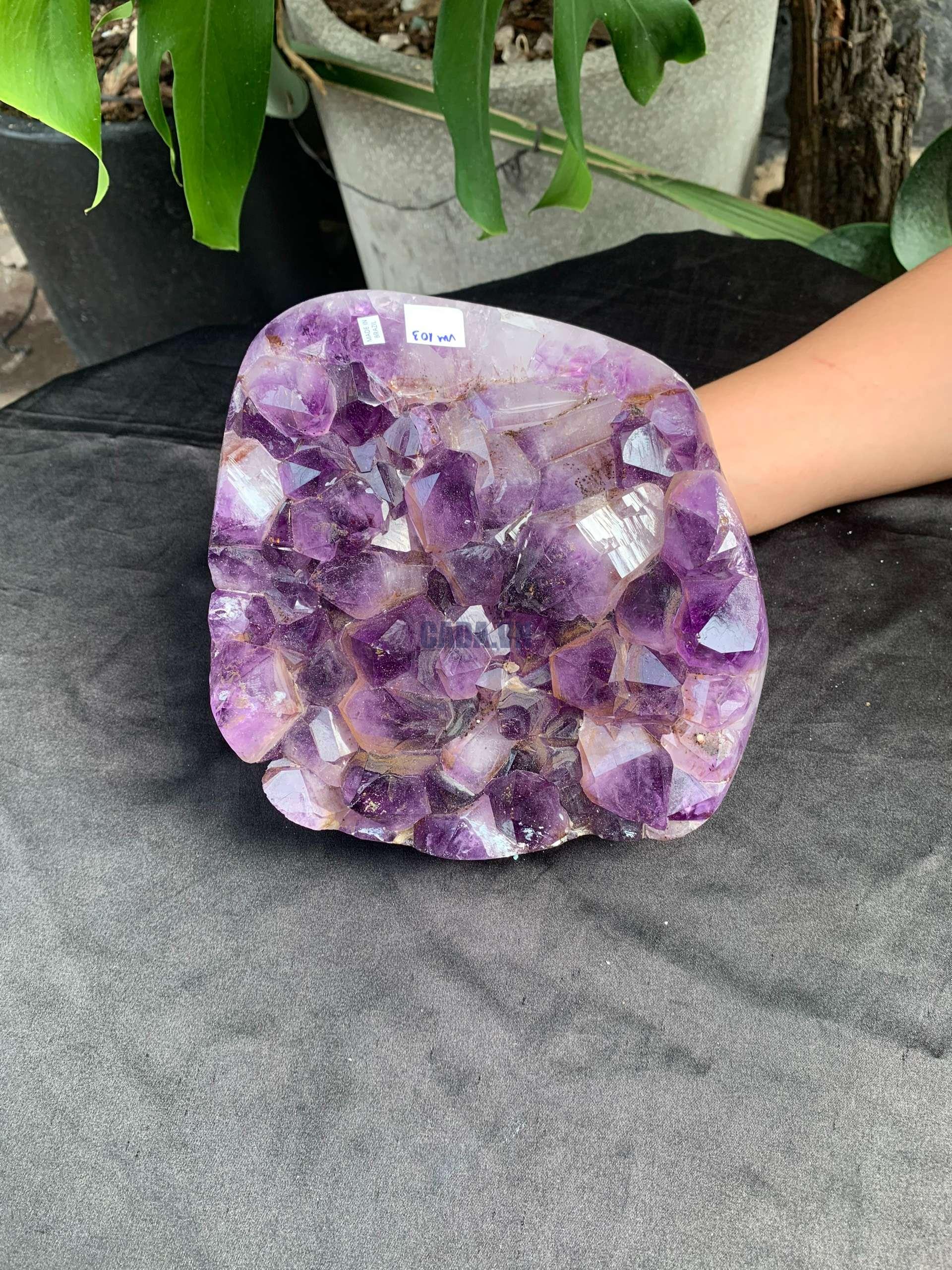 VỈ MẦM THẠCH ANH TÍM (VM103), KT: 16*16,5CM – KL: 3KG | CADA DECOR