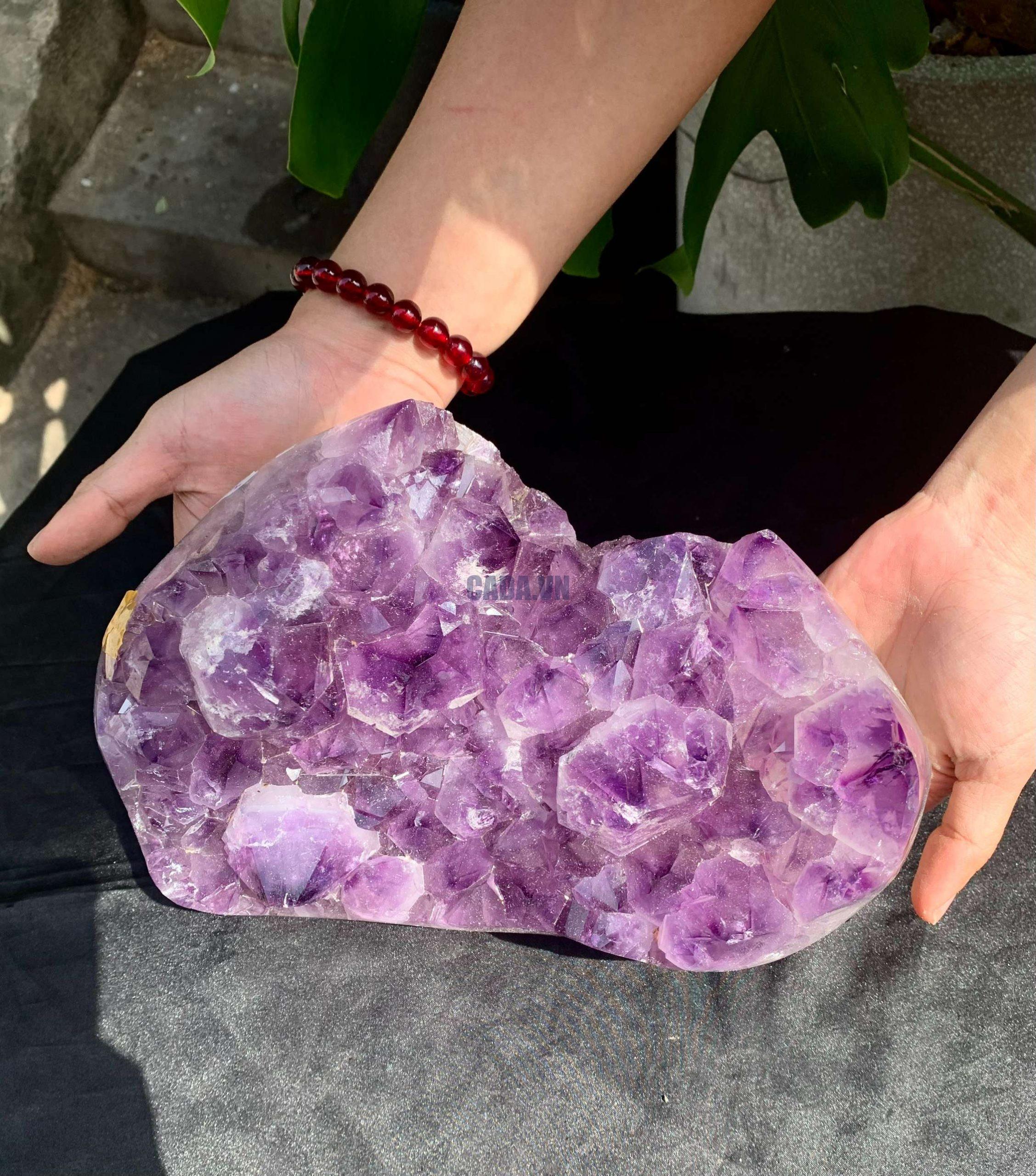 VỈ MẦM THẠCH ANH TÍM (VM112), KT: 13,5*21,5CM – KL: 4,9KG | CADA DECOR