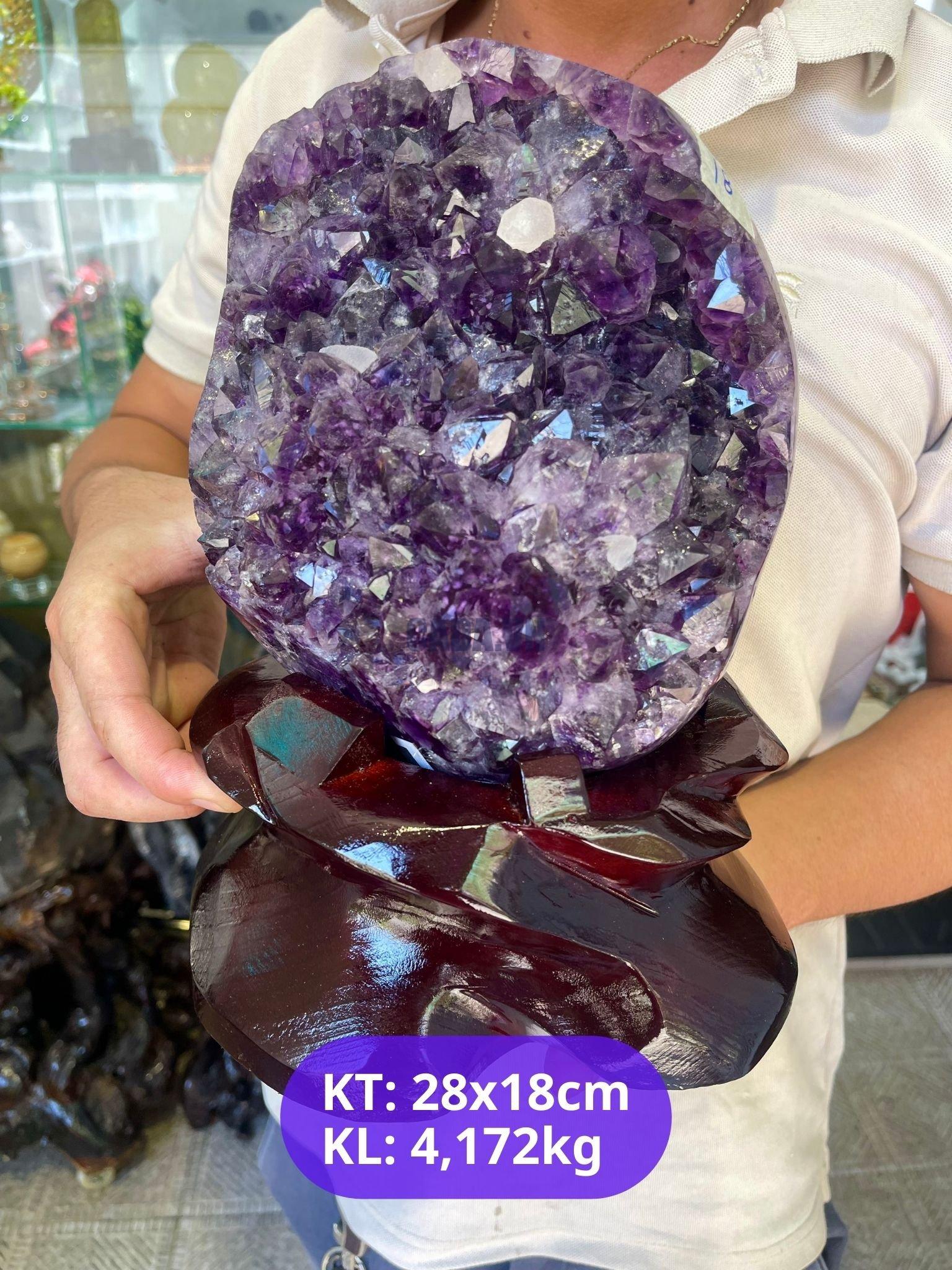 VỈ MẦM THẠCH ANH TÍM (VM98), KT: 28*18CM – KL: 4,172KG | CADA DECOR