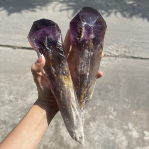 Que thô Thạch Anh Tím 20 - 25cm