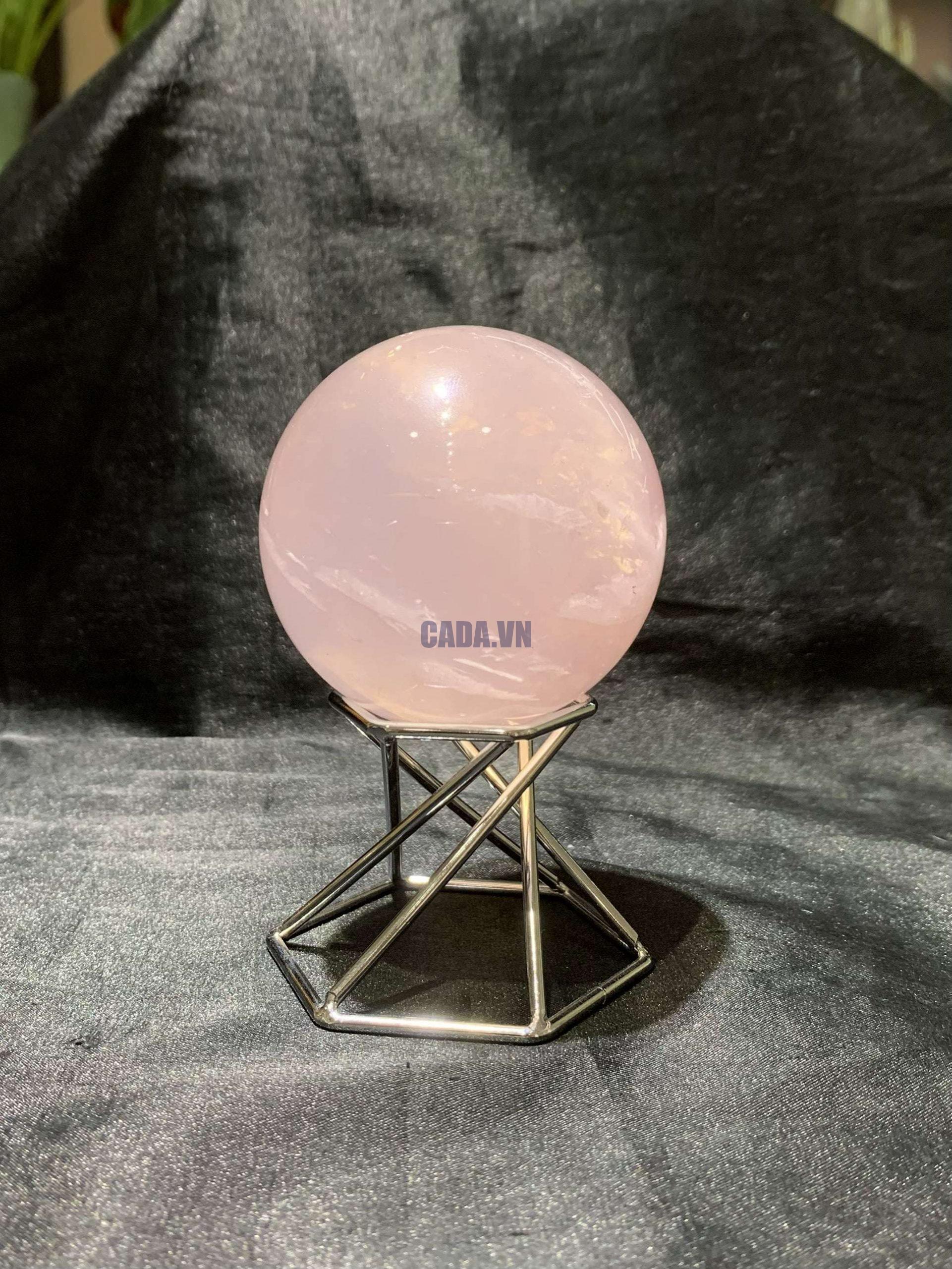 Bi cầu Thạch Anh Hồng sao – Rose Quartz Sphere | CADA DECOR