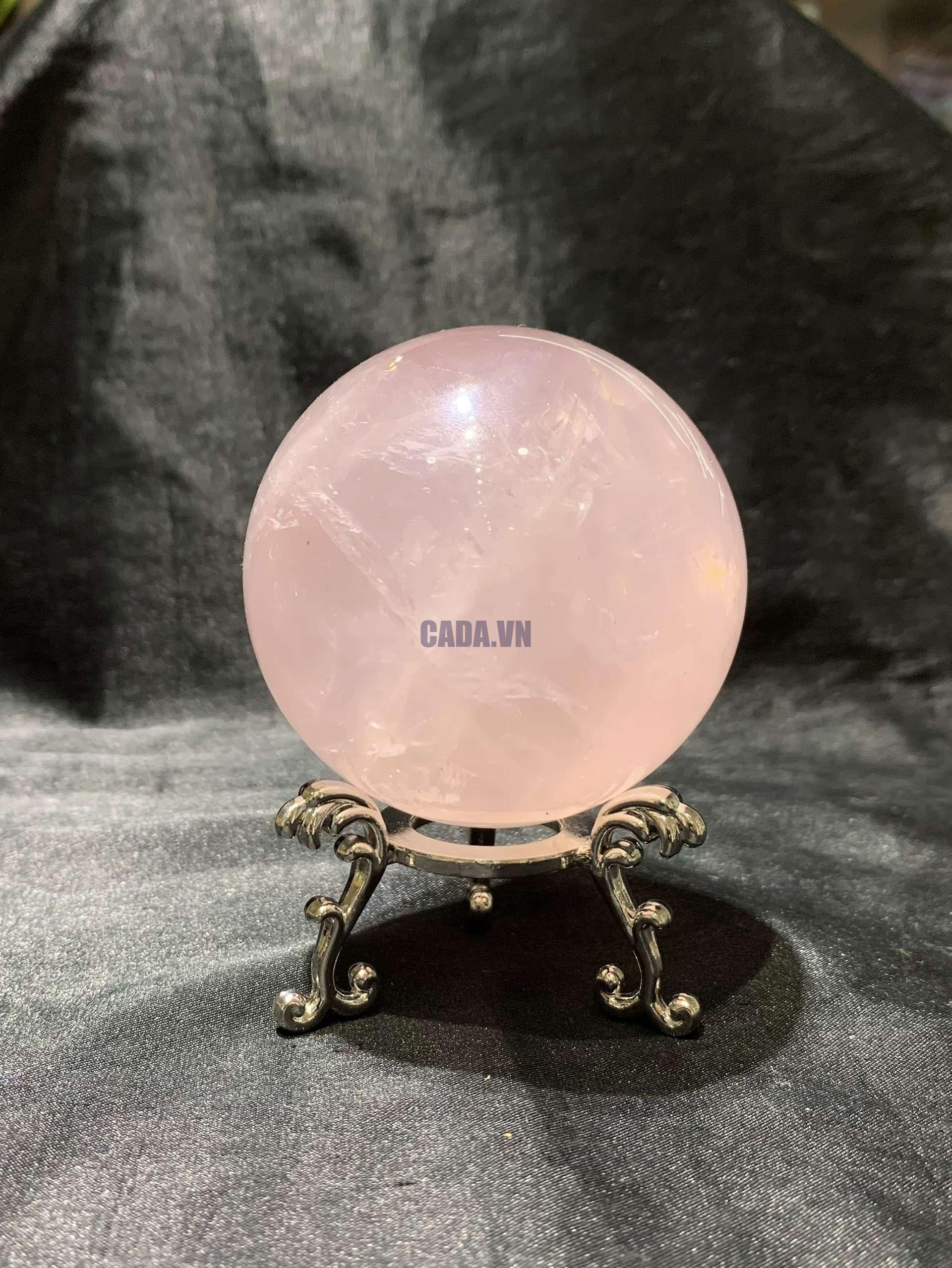 Bi cầu Thạch Anh Hồng sao – Rose Quartz Sphere | CADA DECOR