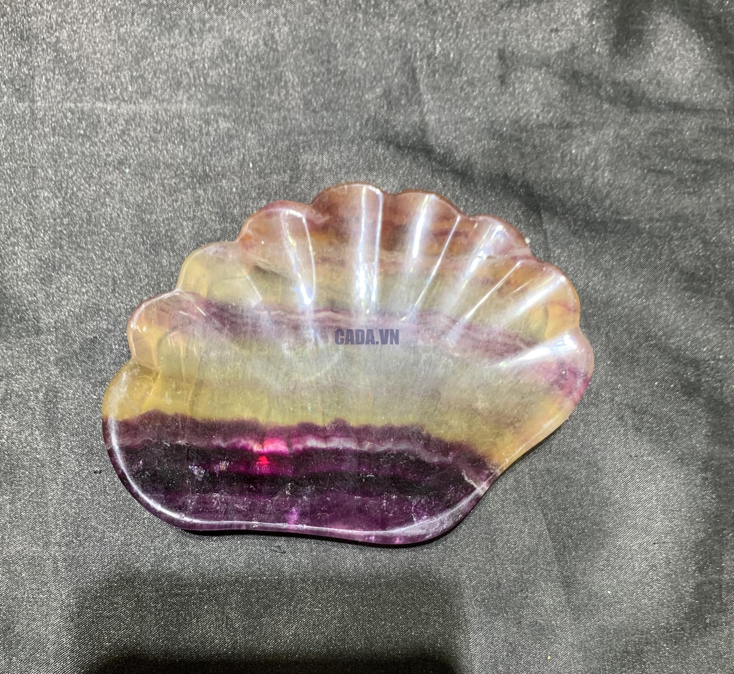 FLOURITE BOWL - ĐĨA VỎ SỎ ĐÁ FLUORITE | CADA DECOR