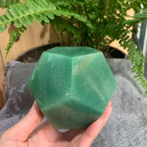 BI GIÁC 12 MẶT ĐÁ THẠCH ANH XANH (BGX01), KT: 5,5*5,5CM – KL: 0,878KG