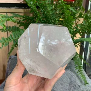 BI GIÁC 12 MẶT ĐÁ THẠCH ANH TRẮNG (BGTr01), KT: 6*6CM – KL: 1,006KG