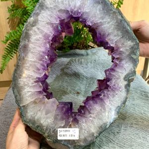 Slice Geode Amethyst – Lát cắt thạch anh tím (SLA01), KT: 34*24CM - KL: 6,08KG