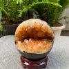 BI CẦU HỐC THẠCH ANH VÀNG (BVH02), ĐK: 11,6CM – KL: 1,956KG