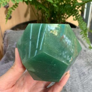 BI GIÁC 12 MẶT ĐÁ THẠCH ANH XANH (BGX04), KT: 5,2*5CM – KL: 0,656KG