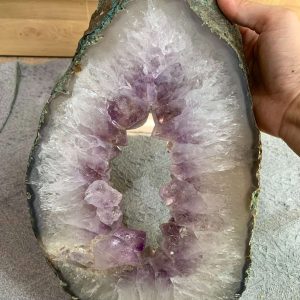 Slice Geode Amethyst – Lát cắt thạch anh tím (SLA04), KT: 33*21CM – KL: 4,18KG