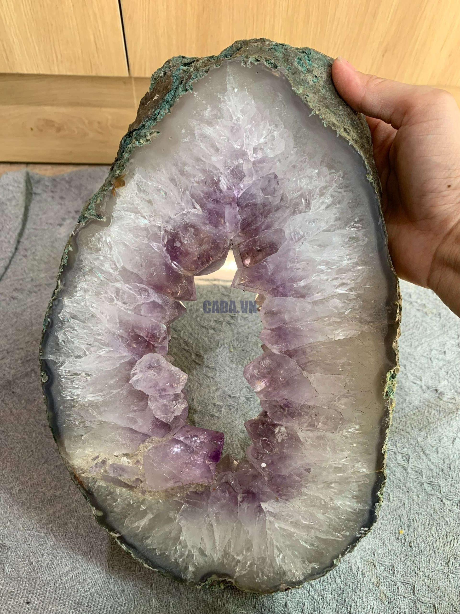 Slice Geode Amethyst – Lát cắt thạch anh tím (SLA04), KT: 33*21CM – KL: 4,18KG