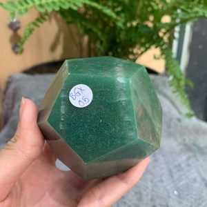 BI GIÁC 12 MẶT ĐÁ THẠCH ANH XANH (BGX05), KT: 4,5*4CM – KL: 0,384KG