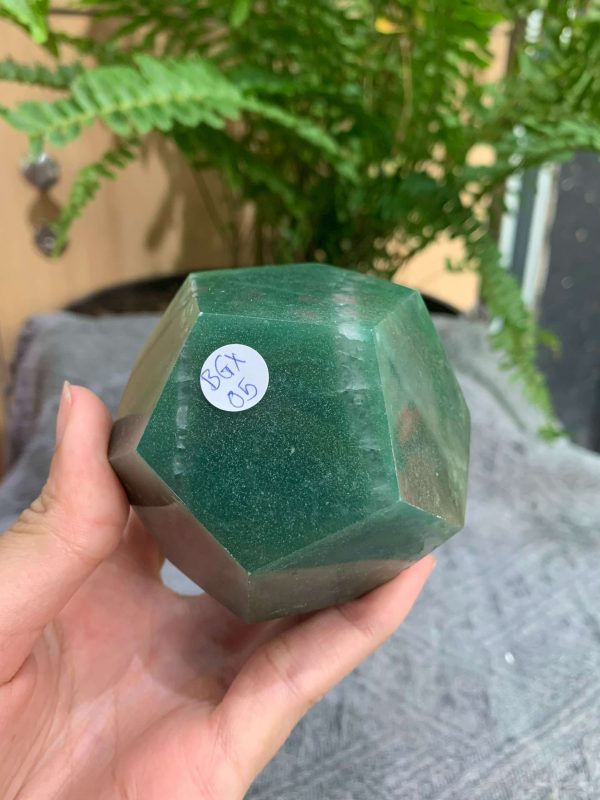 BI GIÁC 12 MẶT ĐÁ THẠCH ANH XANH (BGX05), KT: 4,5*4CM – KL: 0,384KG