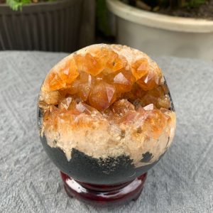BI CẦU HỐC THẠCH ANH VÀNG (BVH07), ĐK: 8,7CM – KL: 0,836KG