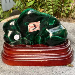 Nu Lông Công – Malachite (NLC09), KL: 0,766KG, KT: 13*9CM | CADA DECOR