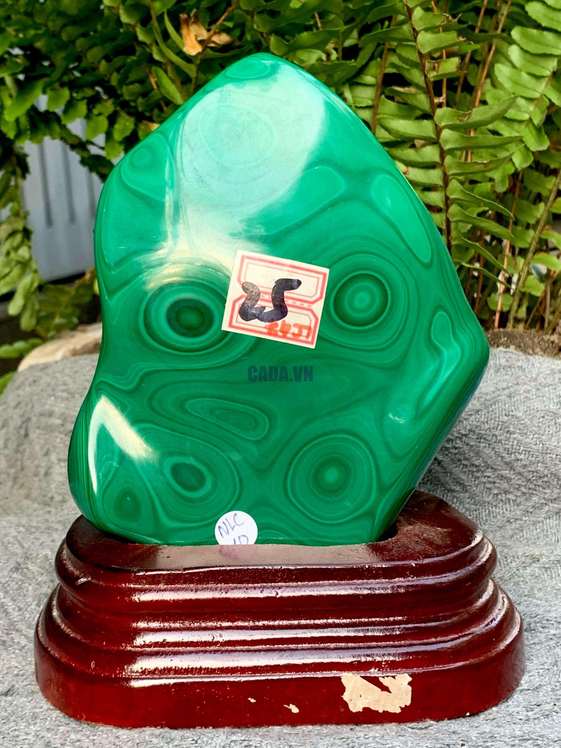 Nu Lông Công – Malachite (NLC10), KL: 0.896KG, KT: 14.5*10.5CM | CADA DECOR