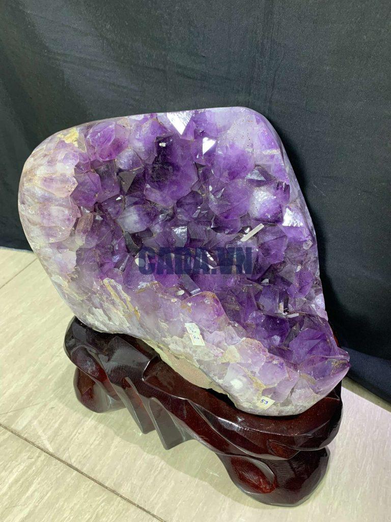 BỆ THẠCH ANH TÍM (T255), KL: 12,2KG – KT: 27x29CM | CADA DECOR