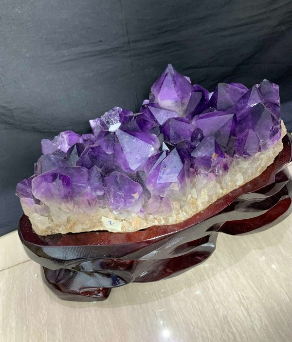 BỆ THẠCH ANH TÍM (T256), KL: 7,65KG – KT: 34x20CM | CADA DECOR