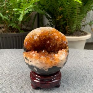 BI CẦU HỐC THẠCH ANH VÀNG (BVH12), ĐK: 9,4CM – KL: 0,968KG