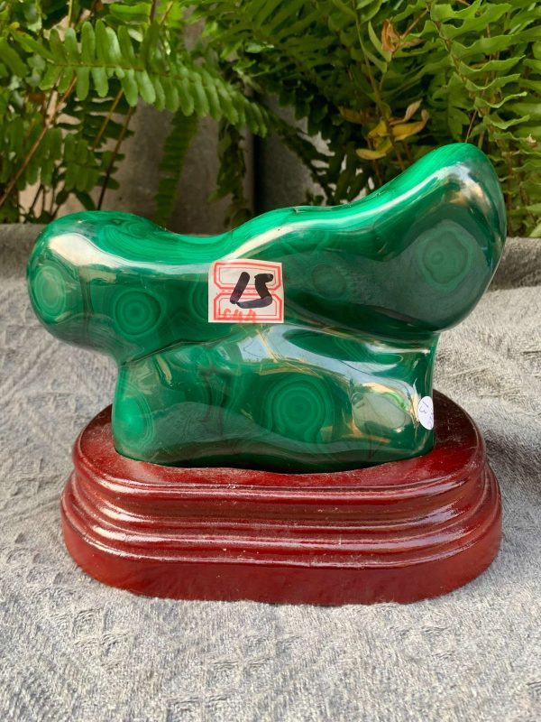 Nu Lông Công – Malachite (NLC13), KL: 1,72KG, KT: 17*8CM | CADA DECOR