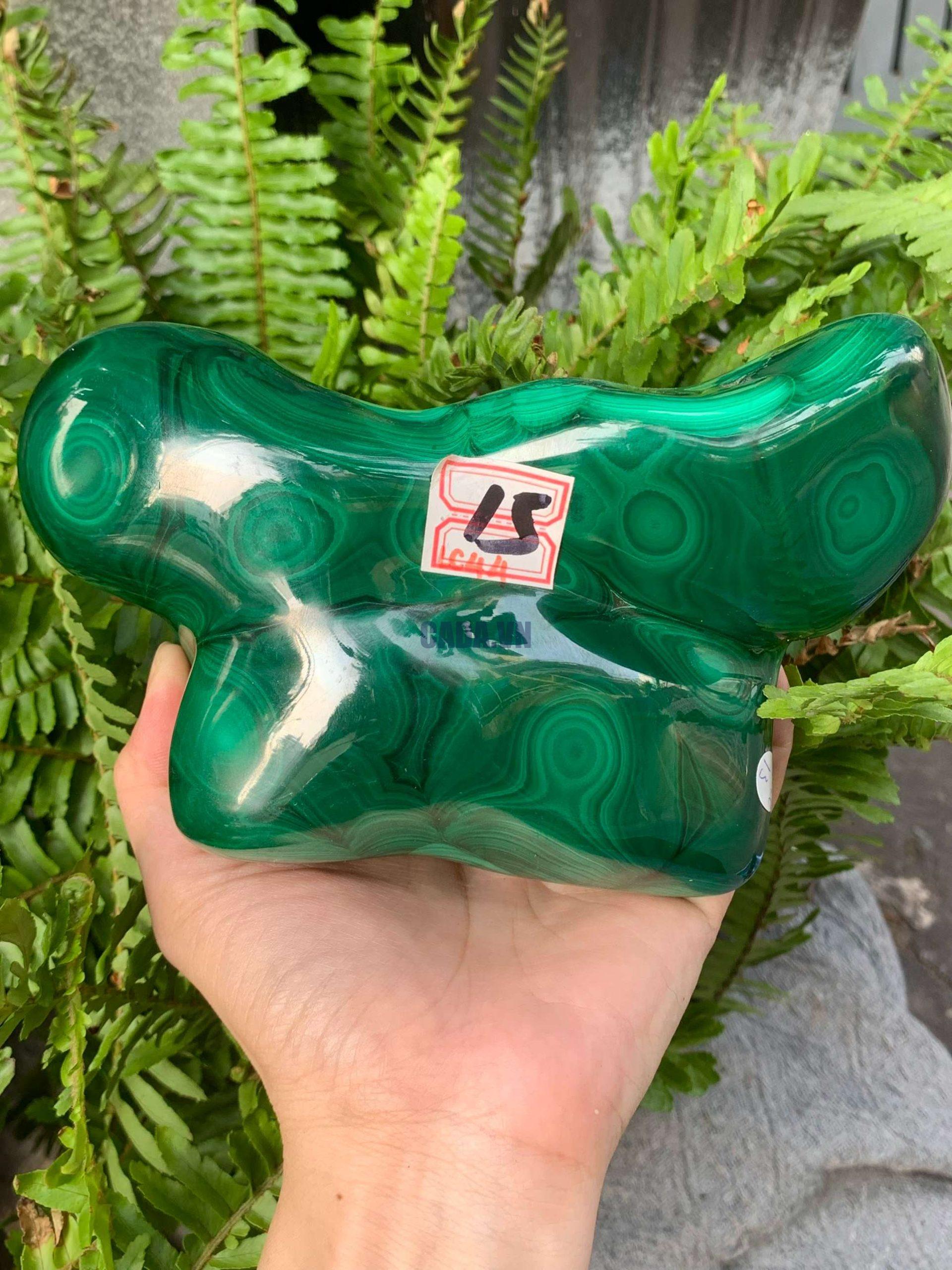 Nu Lông Công – Malachite (NLC13), KL: 1,72KG, KT: 17*8CM | CADA DECOR