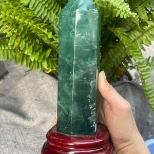 Trụ Fluorite Xanh – Green Fluorite Point (TF138 ), KT: 25*6CM - KL: 1,22KG 