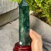 Trụ Fluorite Xanh – Green Fluorite Point (TF145), KT: 21*5CM – KL: 0,692KG 