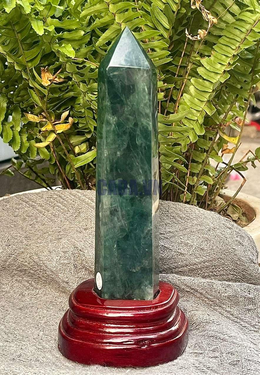 Trụ Fluorite Xanh – Green Fluorite Point (TF145), KT: 21*5CM – KL: 0,692KG 