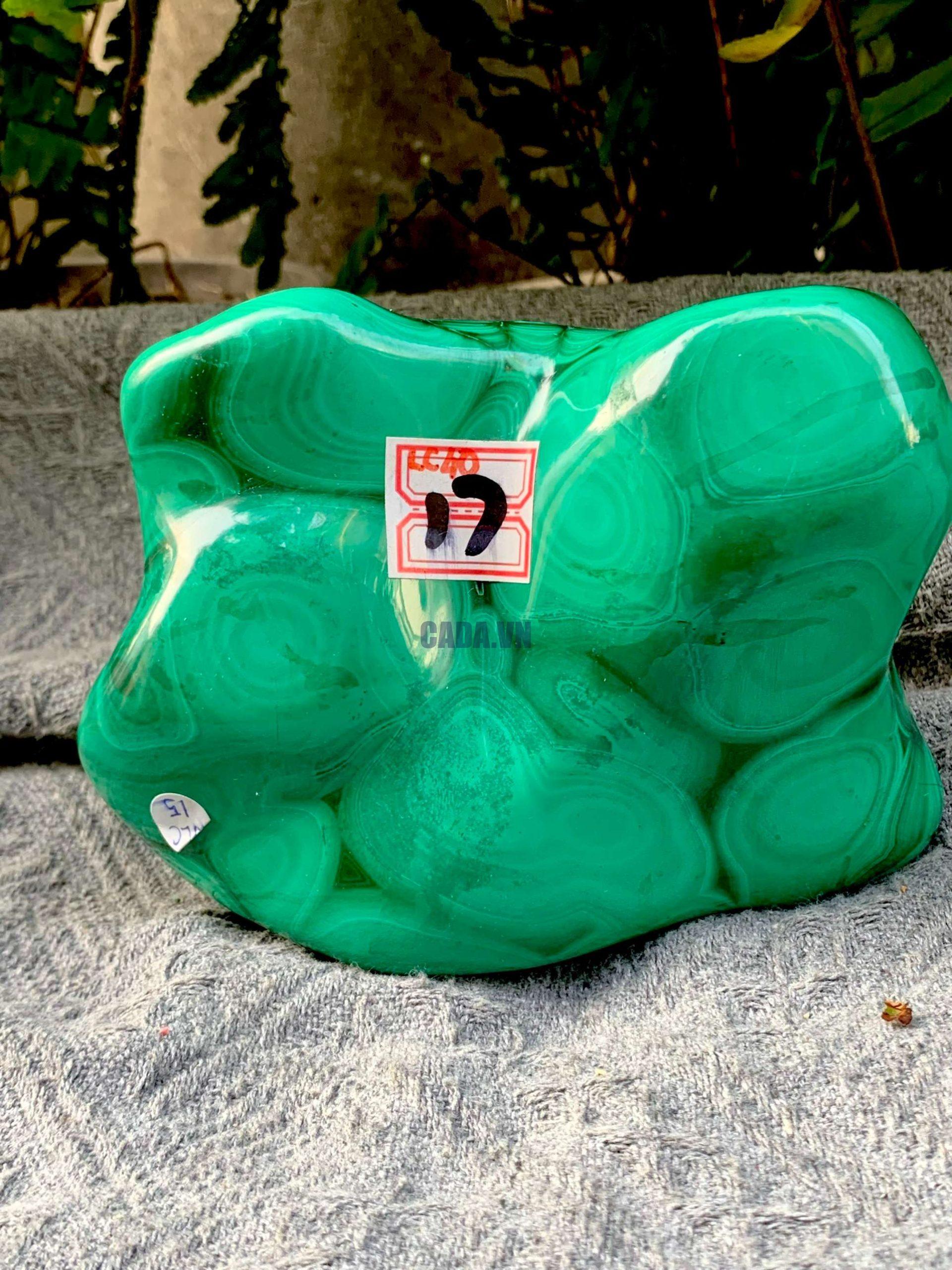 Nu Lông Công – Malachite (NLC15), KL: 1,586KG, KT: 14*10CM | CADA DECOR