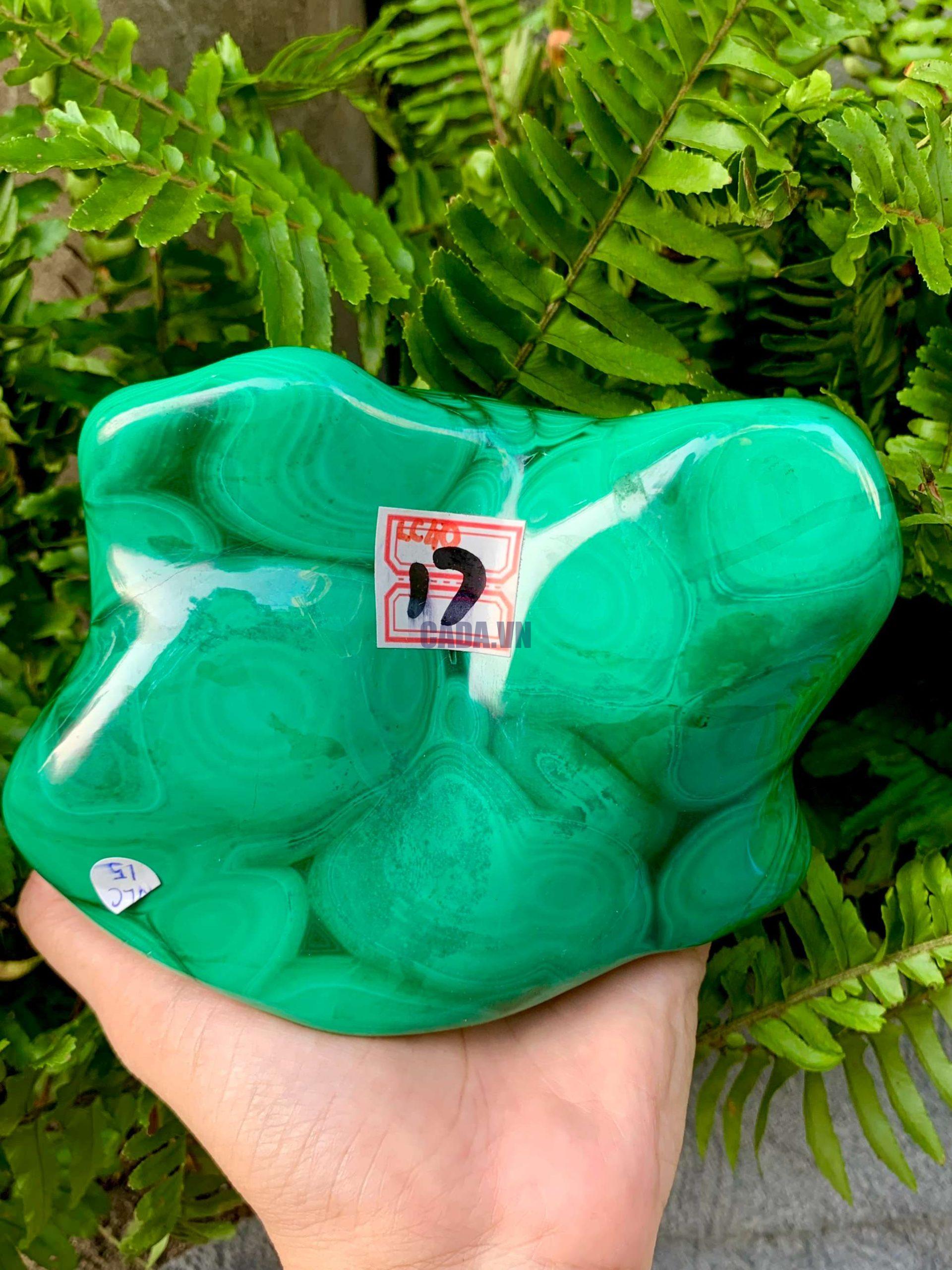 Nu Lông Công – Malachite (NLC15), KL: 1,586KG, KT: 14*10CM | CADA DECOR