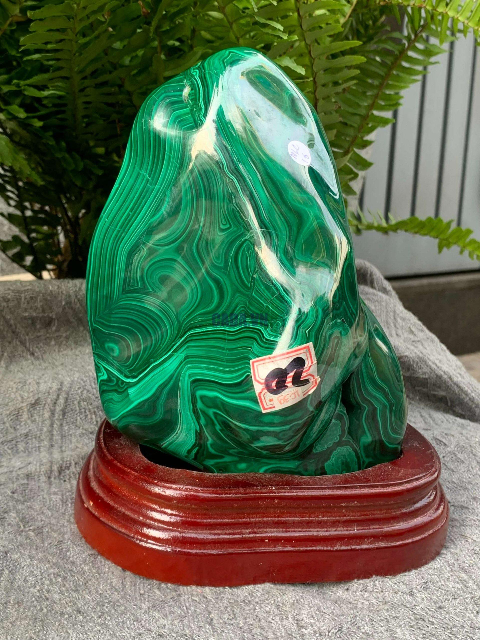 Nu Lông Công – Malachite (NLC16), KL: 2,87KG, KT: 17*11CM | CADA DECOR