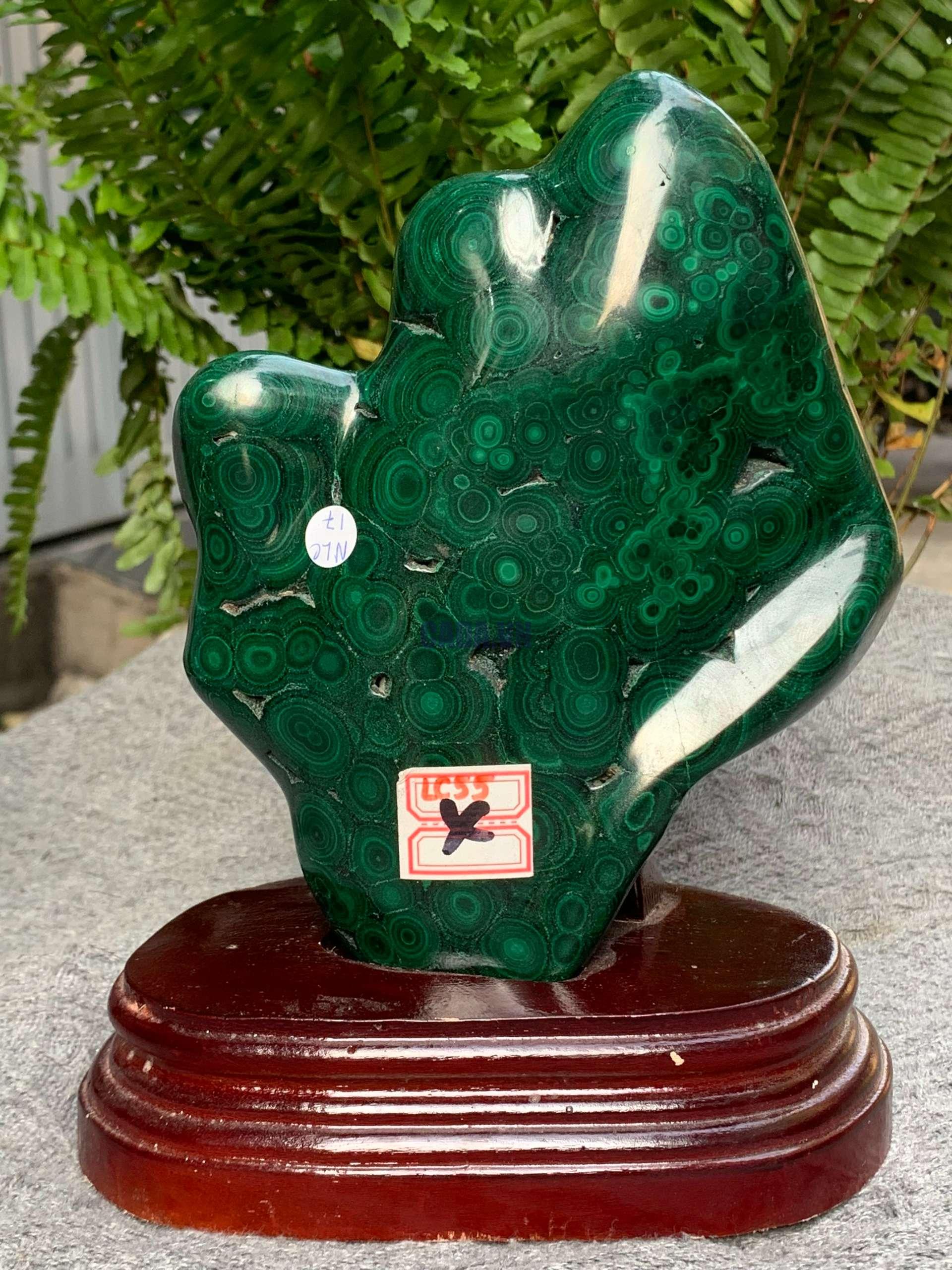 Nu Lông Công – Malachite (NLC17), KL: 1,404KG, KT: 14*19CM | CADA DECOR