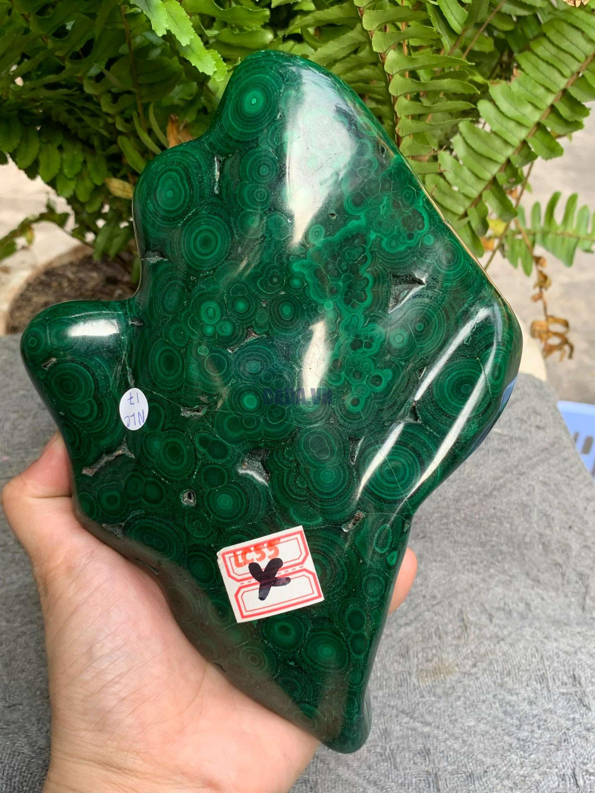 Nu Lông Công – Malachite (NLC17), KL: 1,404KG, KT: 14*19CM | CADA DECOR